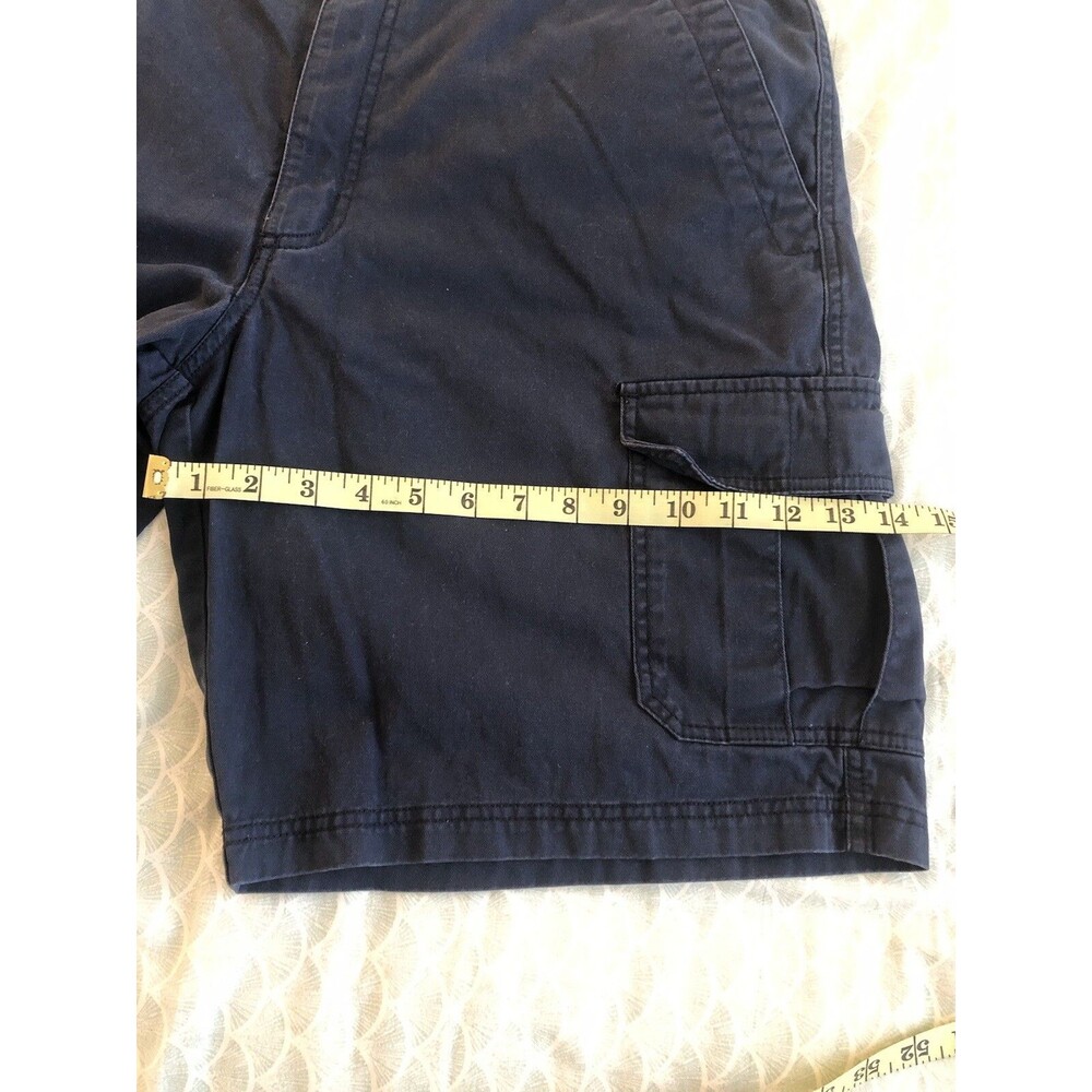 Columbia Men's Size 36x10 Navy Blue Shorts 100% Cotton Bermuda Cargo Hiking - Picture 7 of 15